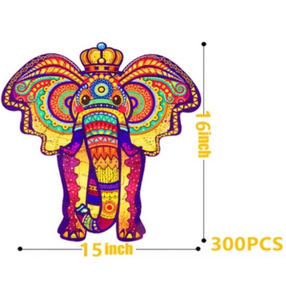 Wooden Puzzle - Elephant - Picture 4 of 7